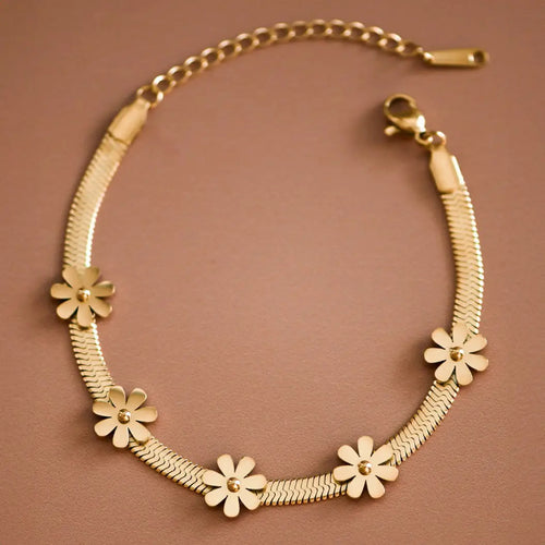 18K Gold Plated Waterproof Stainless Steel Chain Bracelet