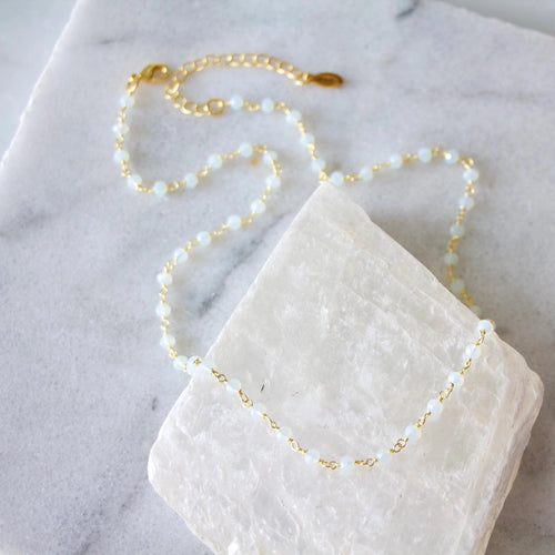 Luminous Pearl Chain Necklace