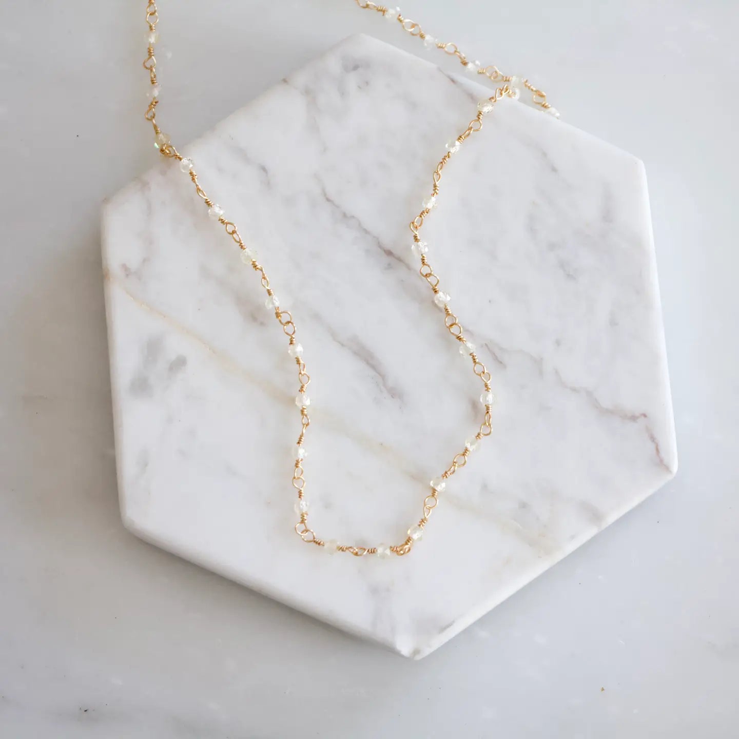 Luminous Pearl Chain Necklace